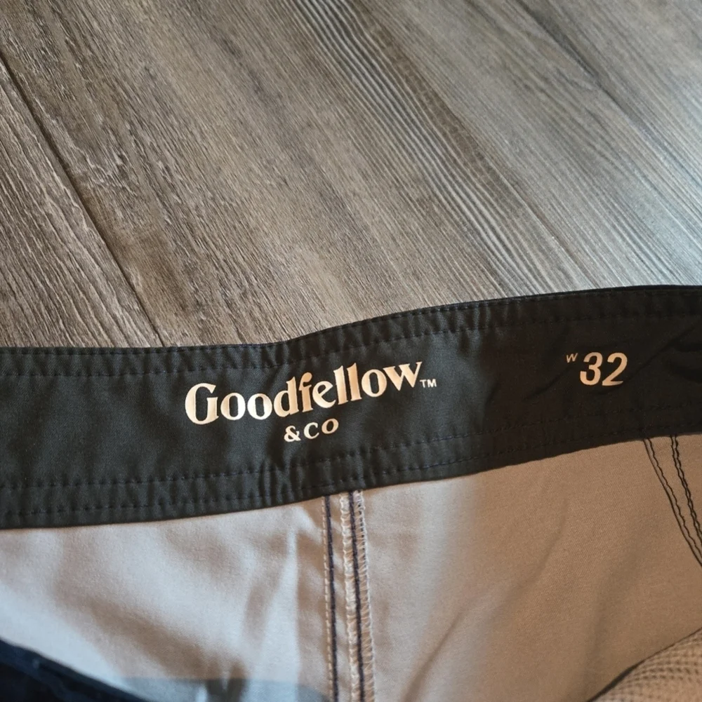 Men's Blue and Black Swim Shorts